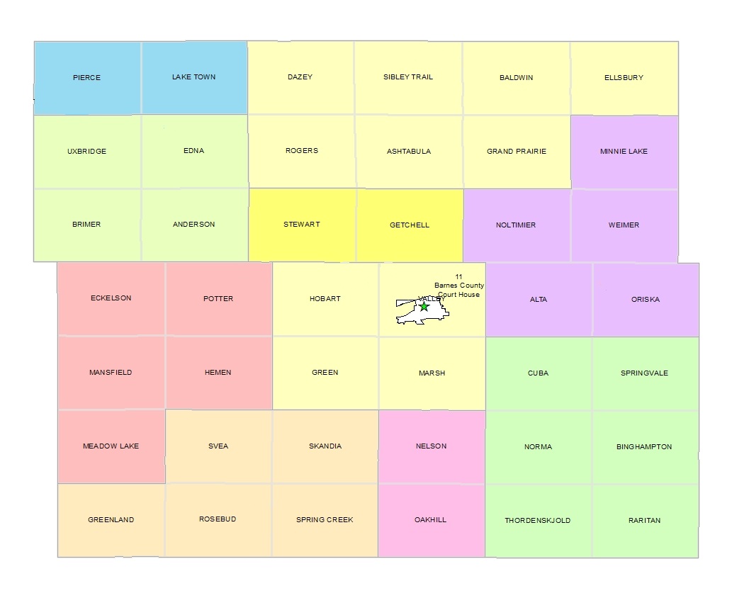 Barnes County Precinct Map Locations