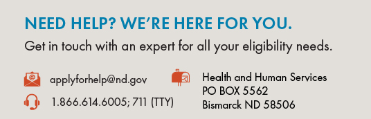 Information on how to get in contact with Health and Human Services